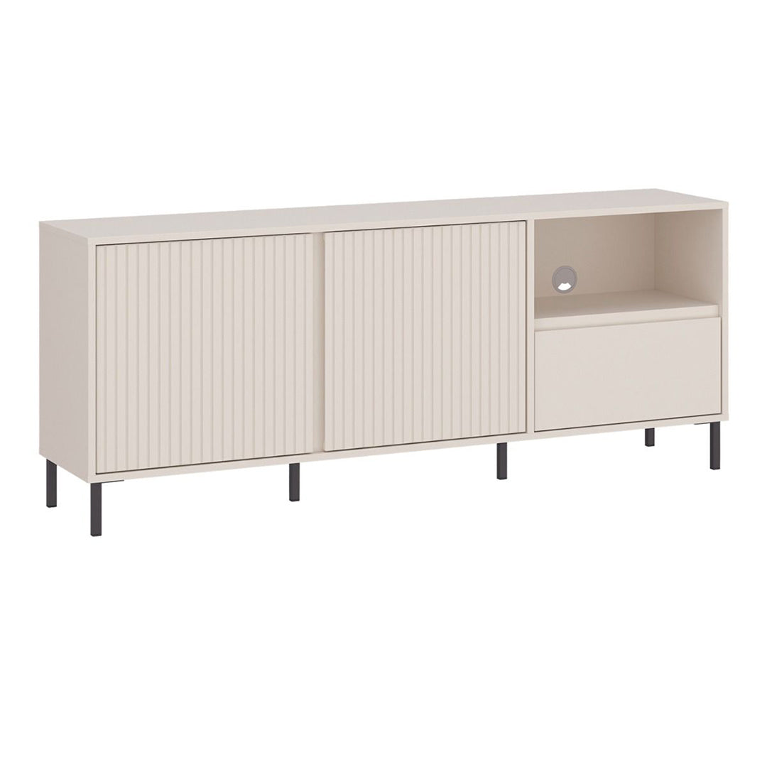 Wooden TV Stand Wide With 2 Doors And 1 Drawer - Avenale