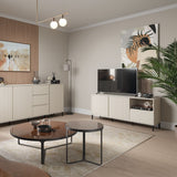 Wooden TV Stand Wide With 2 Doors And 1 Drawer - Avenale