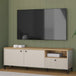 Wooden TV Stand 152.8cm Wide With 2 Doors And 1 Fluted Drawer - Bixbite