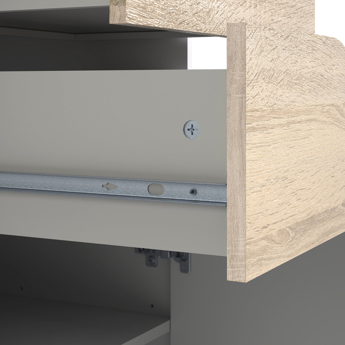Wooden TV Stand Wide With 2 Drawers And 4 Shelves - Oslo
