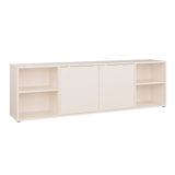 Wooden TV Stand Wide With 2 Push-to-Open Doors And 2 Open Shelves - Alice Springs