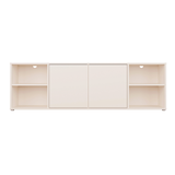 Wooden TV Stand Wide With 2 Push-to-Open Doors And 2 Open Shelves - Alice Springs
