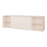 Wooden TV Stand Wide With 2 Push-to-Open Doors And 2 Open Shelves - Alice Springs