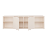 Wooden TV Stand Wide With 2 Push-to-Open Doors And 2 Open Shelves - Alice Springs