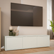 Wooden TV Stand 154.2cm Wide With 3 Push-to-Open Doors - Alice Springs