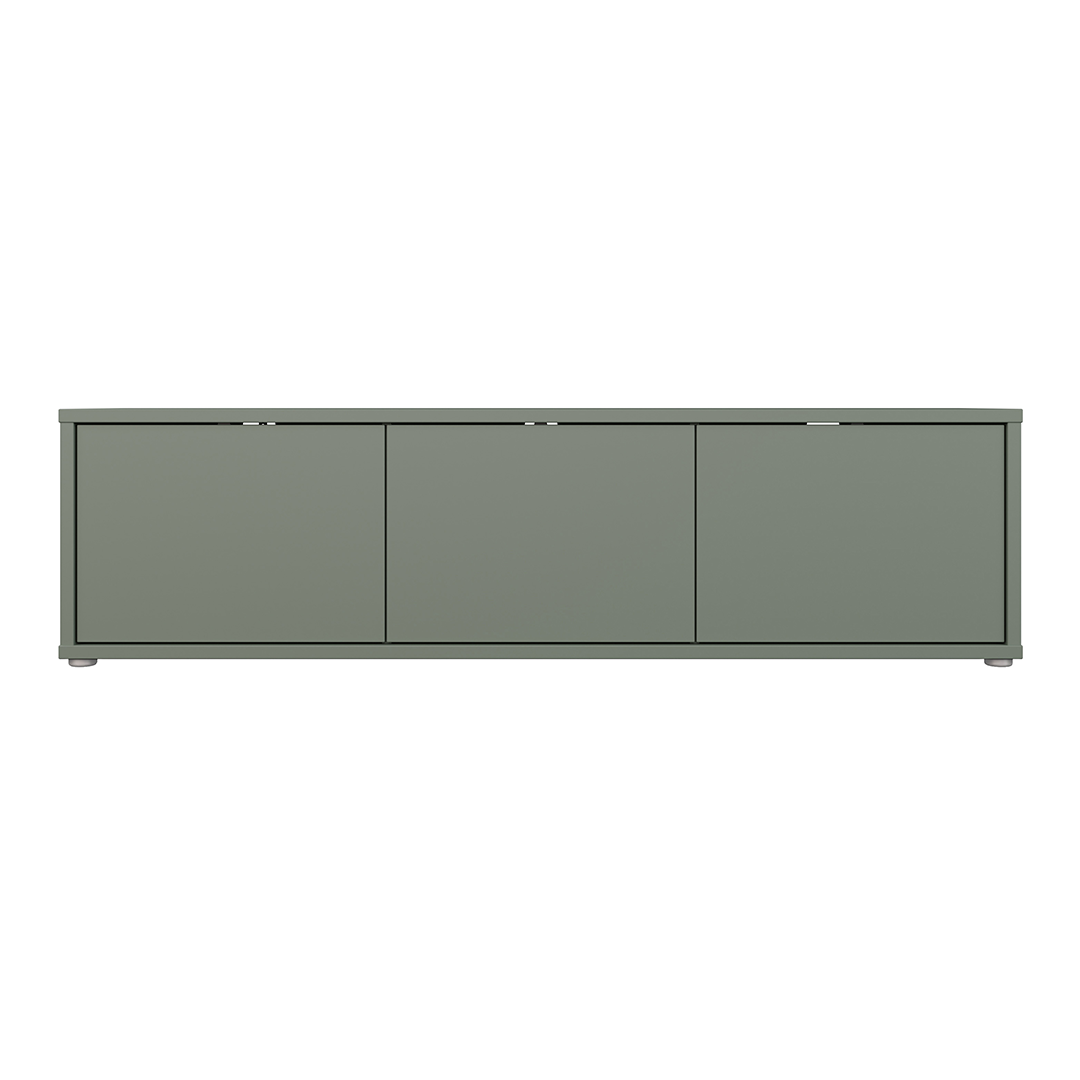 Wooden TV Stand Wide With 3 Push-to-Open Doors - Alice Springs