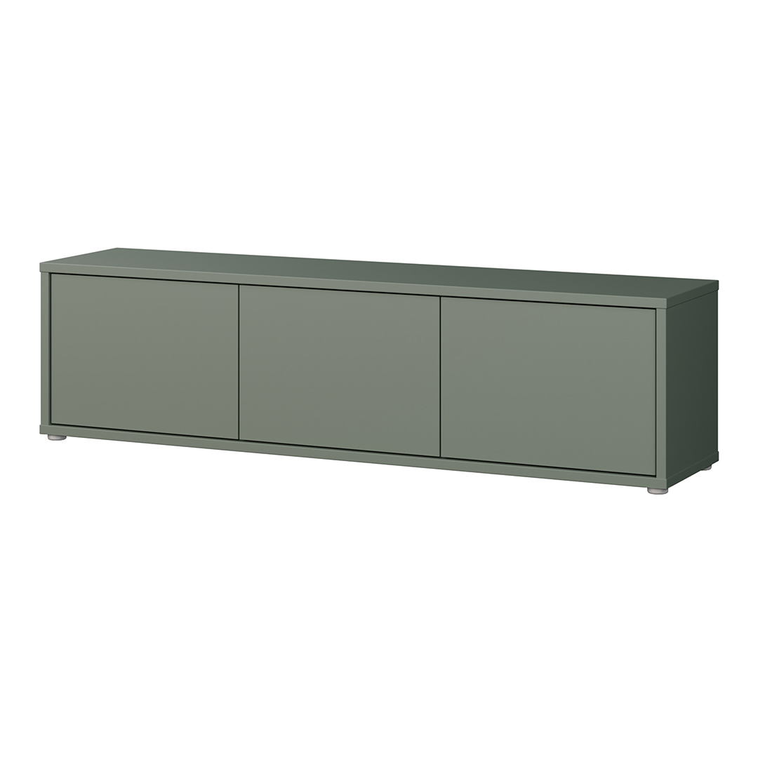 Wooden TV Stand Wide With 3 Push-to-Open Doors - Alice Springs