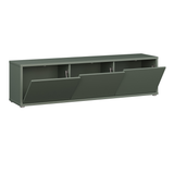 Wooden TV Stand Wide With 3 Push-to-Open Doors - Alice Springs