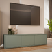 Wooden TV Stand 154.2cm Wide With 3 Push-to-Open Doors - Alice Springs