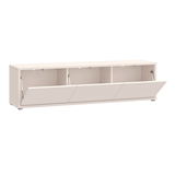 Wooden TV Stand Wide With 3 Push-to-Open Doors - Alice Springs