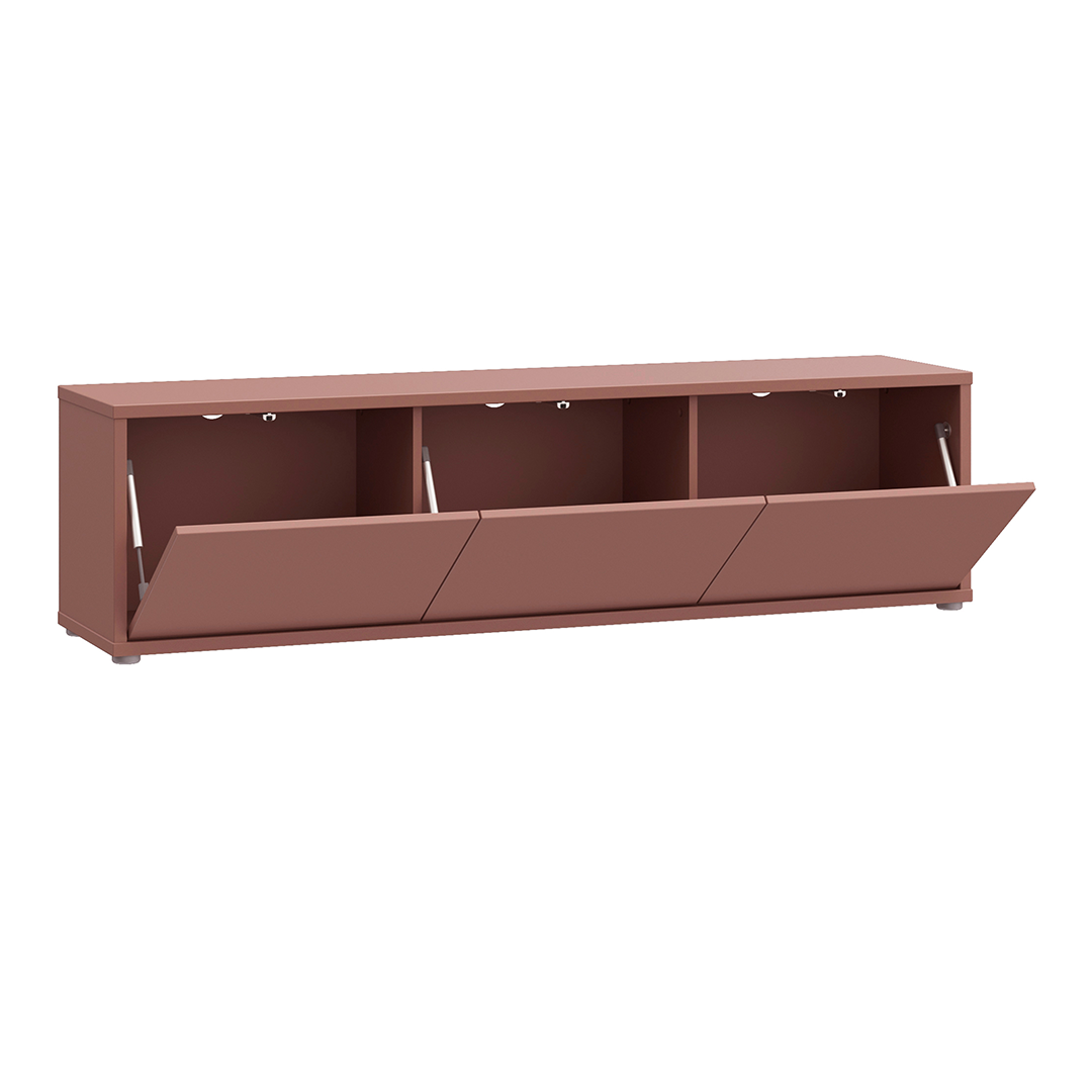 Wooden TV Stand Wide With 3 Push-to-Open Doors - Alice Springs