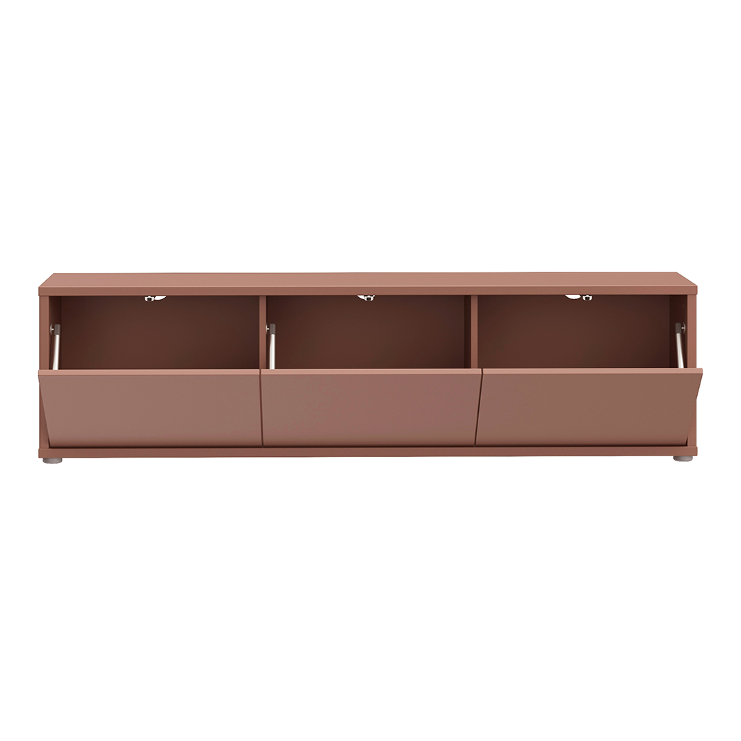 Wooden TV Stand Wide With 3 Push-to-Open Doors - Alice Springs