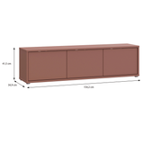 Wooden TV Stand Wide With 3 Push-to-Open Doors - Alice Springs
