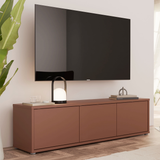 Wooden TV Stand Wide With 3 Push-to-Open Doors - Alice Springs
