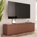 Wooden TV Stand 154.2cm Wide With 3 Push-to-Open Doors - Alice Springs
