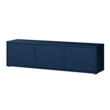 Wooden TV Stand Wide With 3 Push-to-Open Doors - Alice Springs