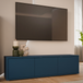 Wooden TV Stand 154.2cm Wide With 3 Push-to-Open Doors - Alice Springs