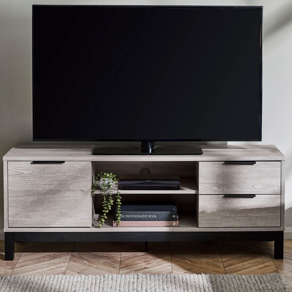 Wooden TV Stand With 1 Door And 2 Drawers - Bali