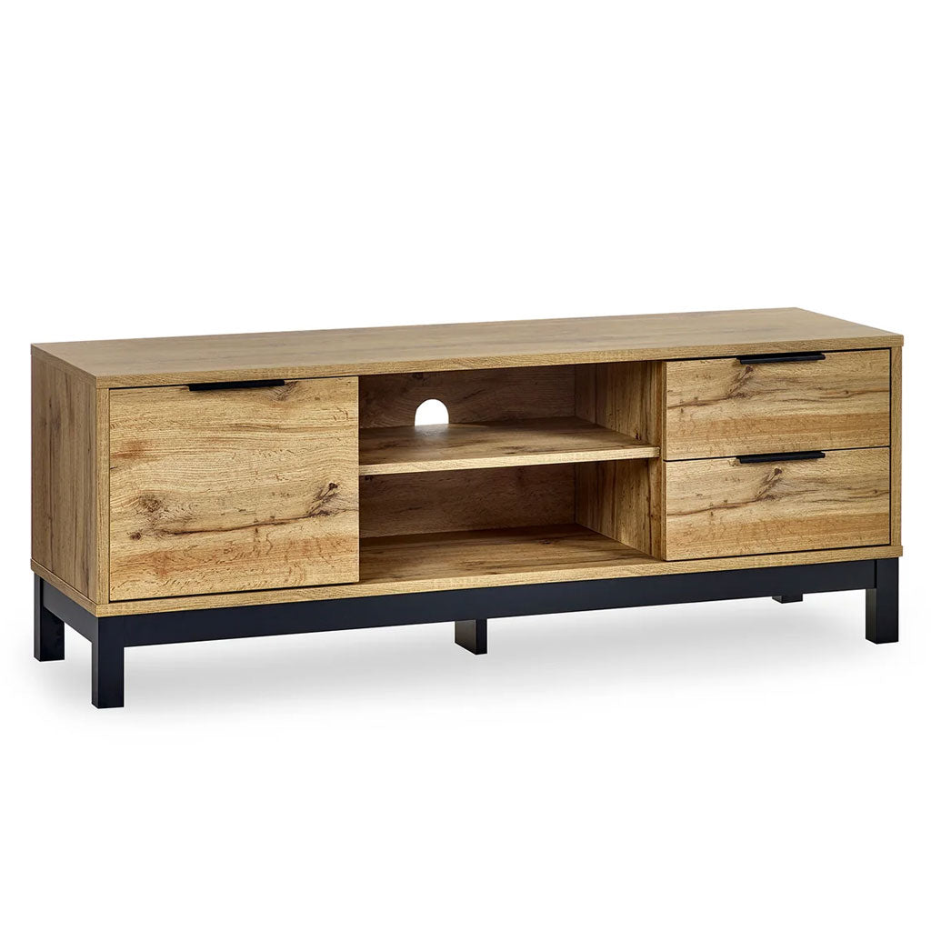 Wooden TV Stand With 1 Door And 2 Drawers - Bali