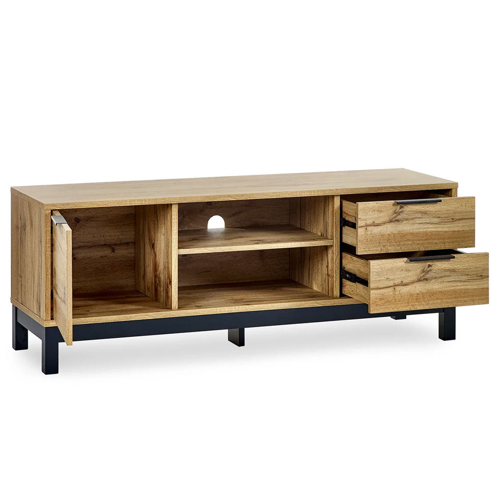 Wooden TV Stand With 1 Door And 2 Drawers - Bali