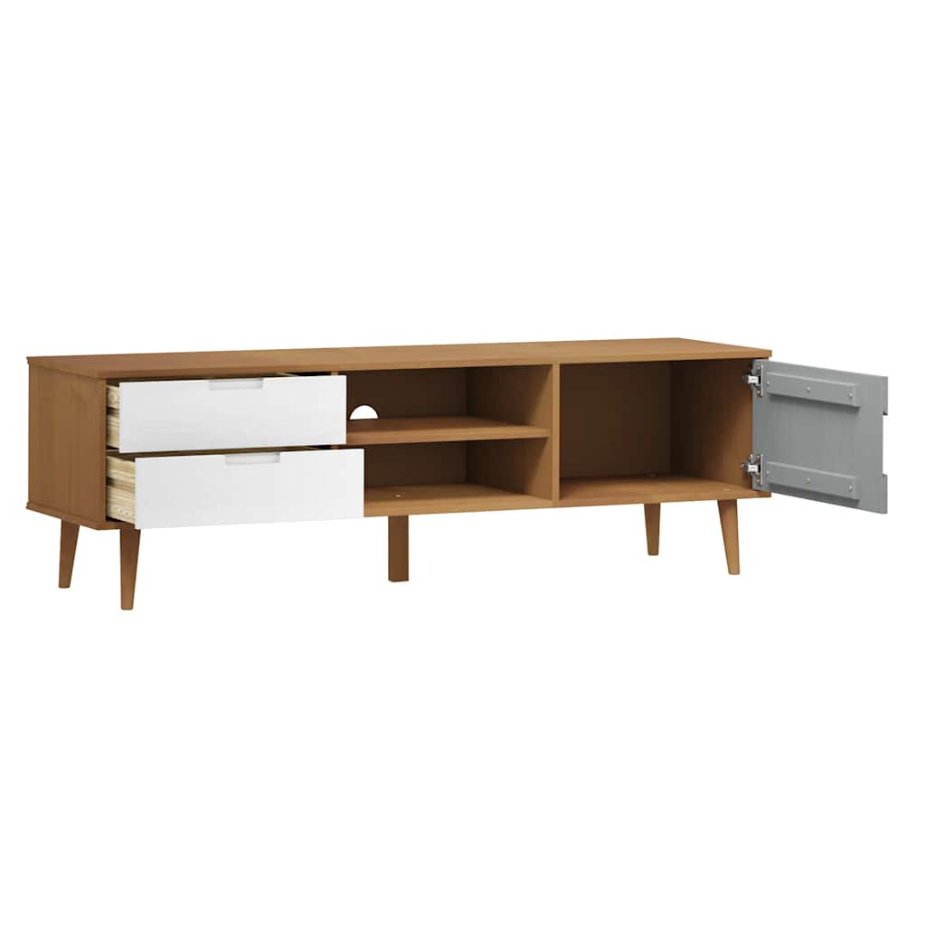 Wooden TV Stand With 1 Door And 2 Drawers - Molde