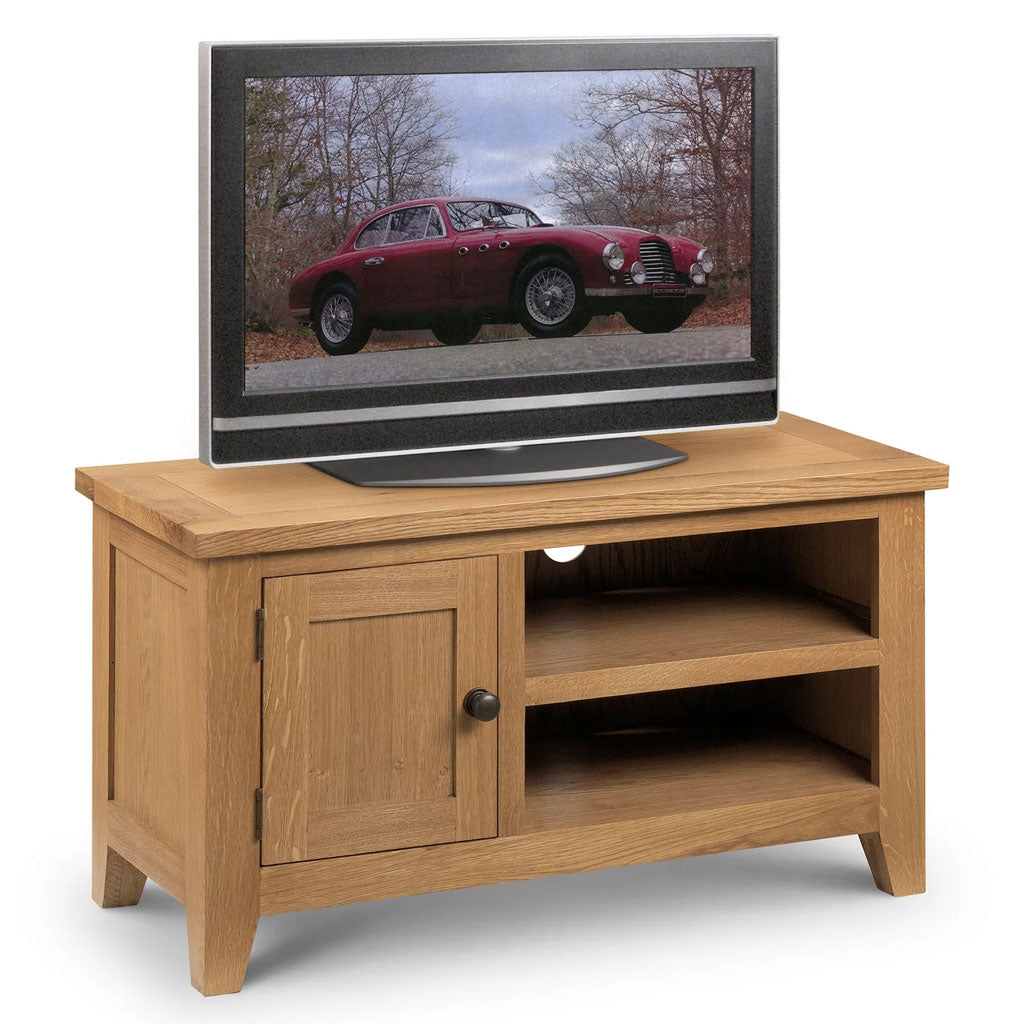 Wooden TV Stand With 1 Door And 2 Shelves - Astoria