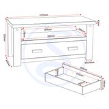 Wooden TV Stand With 1 Drawer - Tortilla