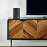 Wooden TV Stand With 2 Doors And 1 Shelf - Alvin