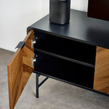 Wooden TV Stand With 2 Doors And 1 Shelf - Alvin
