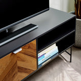 Wooden TV Stand With 2 Doors And 1 Shelf - Alvin
