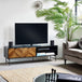 Wooden TV Stand With 2 Doors And 1 Shelf - Alvin