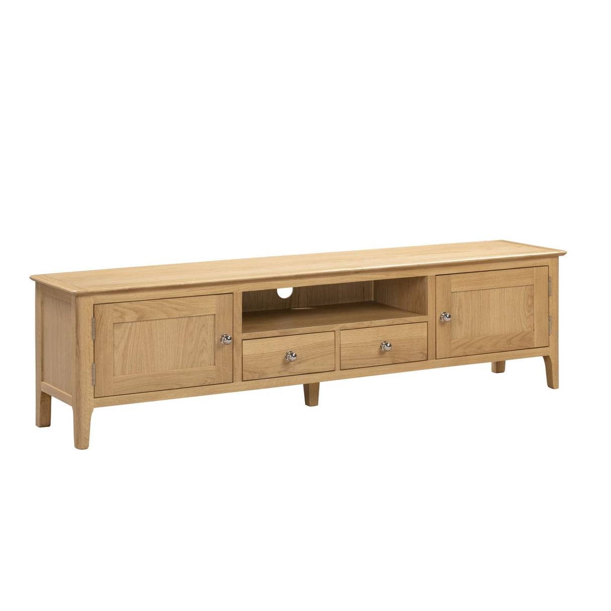 Wooden TV Stand With 2 Doors And 2 Drawers - Cotswold
