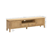 Wooden TV Stand With 2 Doors And 2 Drawers - Cotswold