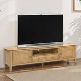 Wooden TV Stand With 2 Doors And 2 Drawers - Cotswold