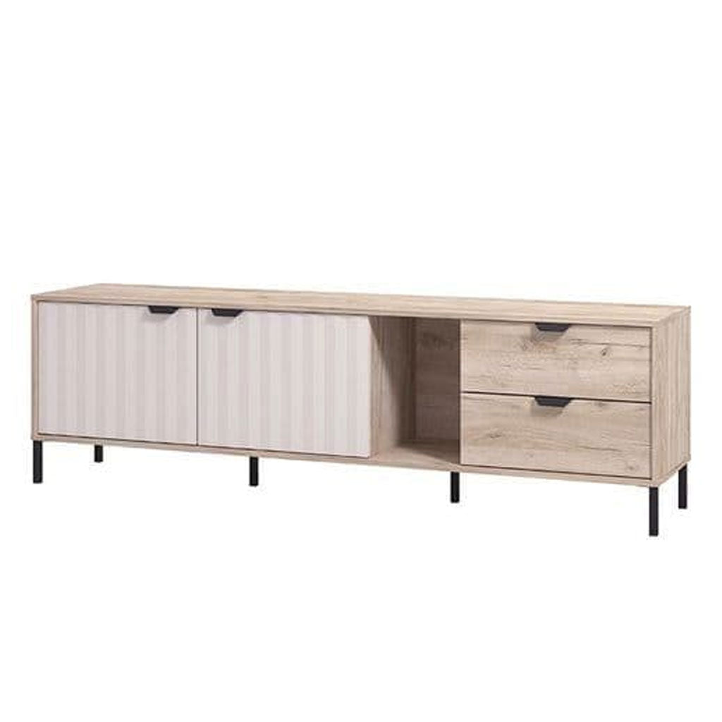 Wooden TV Stand With 2 Doors And 2 Drawers - Evanston