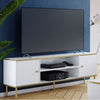 Wooden TV Stand With 2 Doors And 2 Shelves - Madison