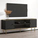 Wooden TV Stand 160cm Wide With 2 Doors And 2 Shelves - Madison