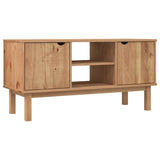 Wooden TV Stand With 2 Doors And 2 Shelves - Otta