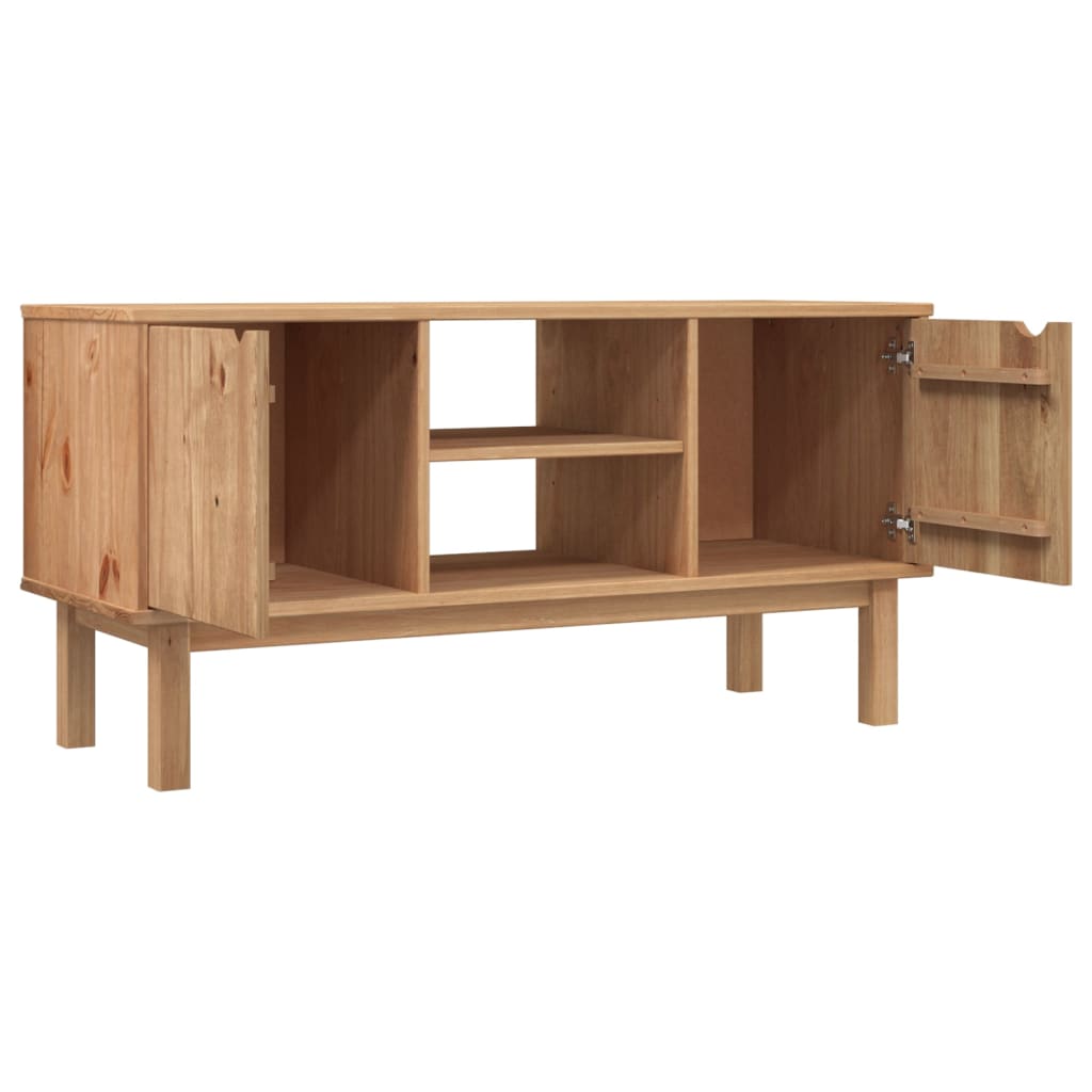 Wooden TV Stand With 2 Doors And 2 Shelves - Otta