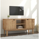 Wooden TV Stand With 2 Doors And 2 Shelves - Otta