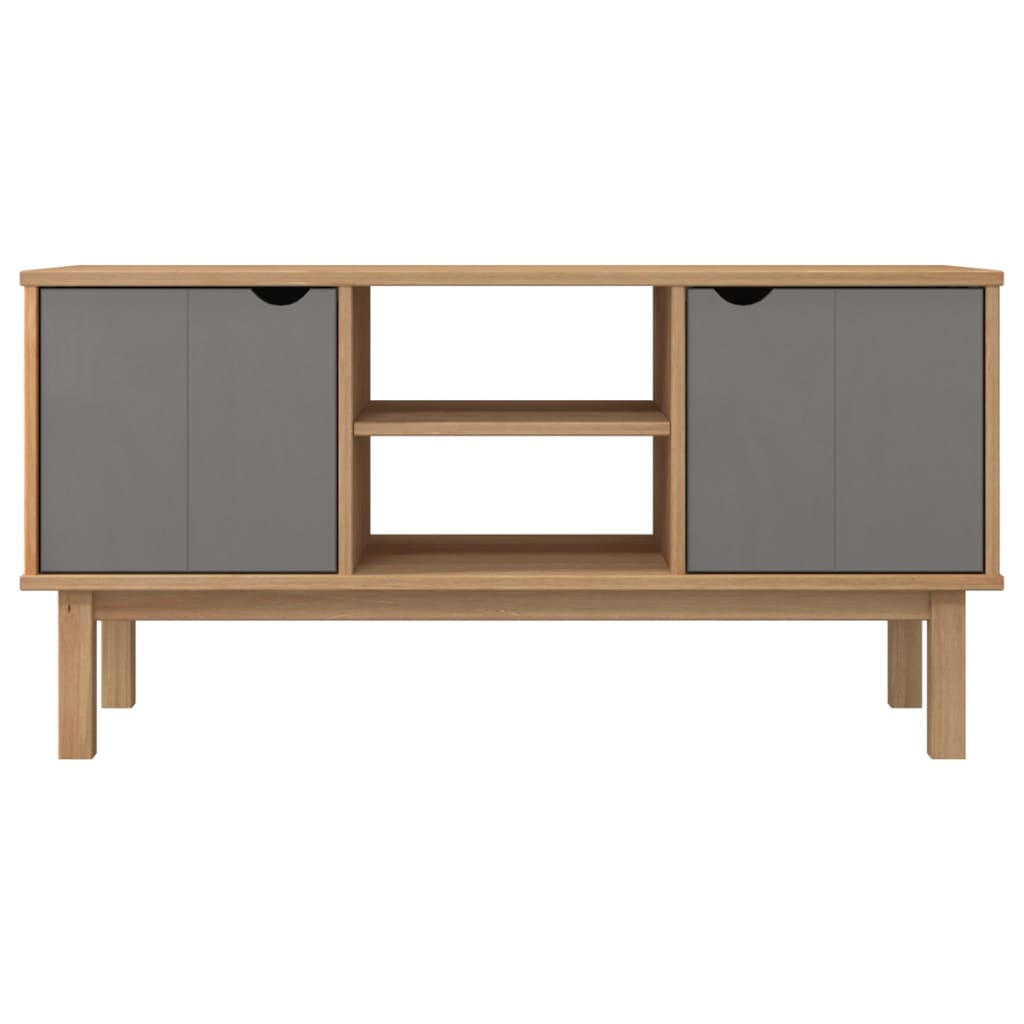 Wooden TV Stand With 2 Doors And 2 Shelves - Otta