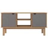 Wooden TV Stand With 2 Doors And 2 Shelves - Otta
