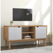 Wooden TV Stand With 2 Doors And 2 Shelves - Otta