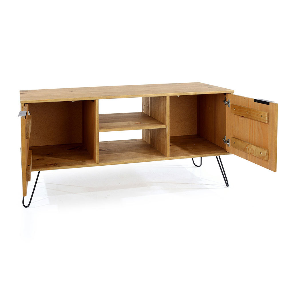 Wooden TV Stand With 2 Doors - Augusta