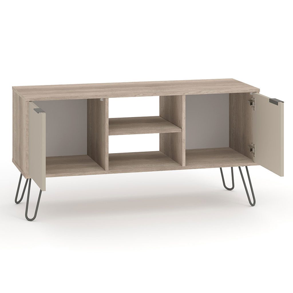 Wooden TV Stand With 2 Doors - Augusta