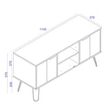 Wooden TV Stand With 2 Doors - Augusta