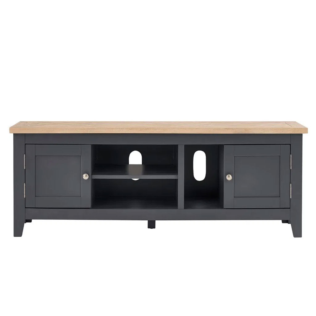 Wooden TV Stand With 2 Doors - Bordeaux