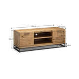 Wooden TV Stand With 2 Doors - Brooklyn