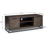 Wooden TV Stand With 2 Doors - Brooklyn