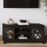 Wooden TV Stand With 2 Doors - Clover